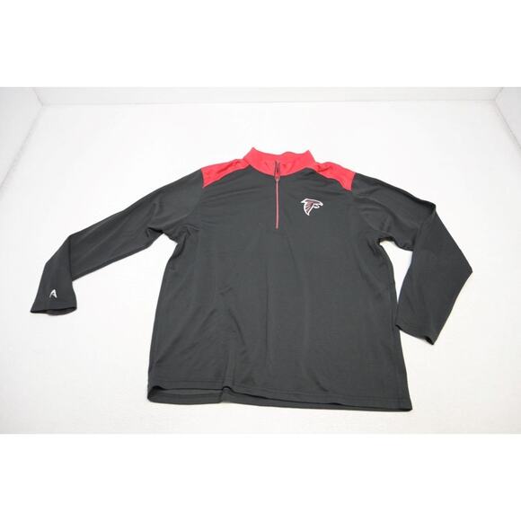 Antigua Golf Jacket Athletic Black 1/4 Zip Atlanta Falcons NFL Mens Sz XL - Picture 5 of 8